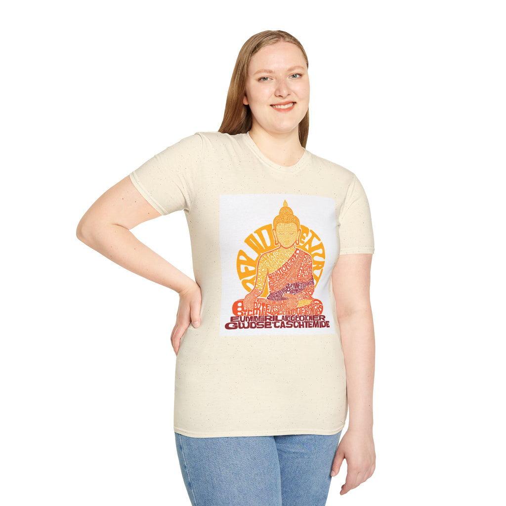 Buddha Graphic Tee — Retro Sun Meditation Shirt