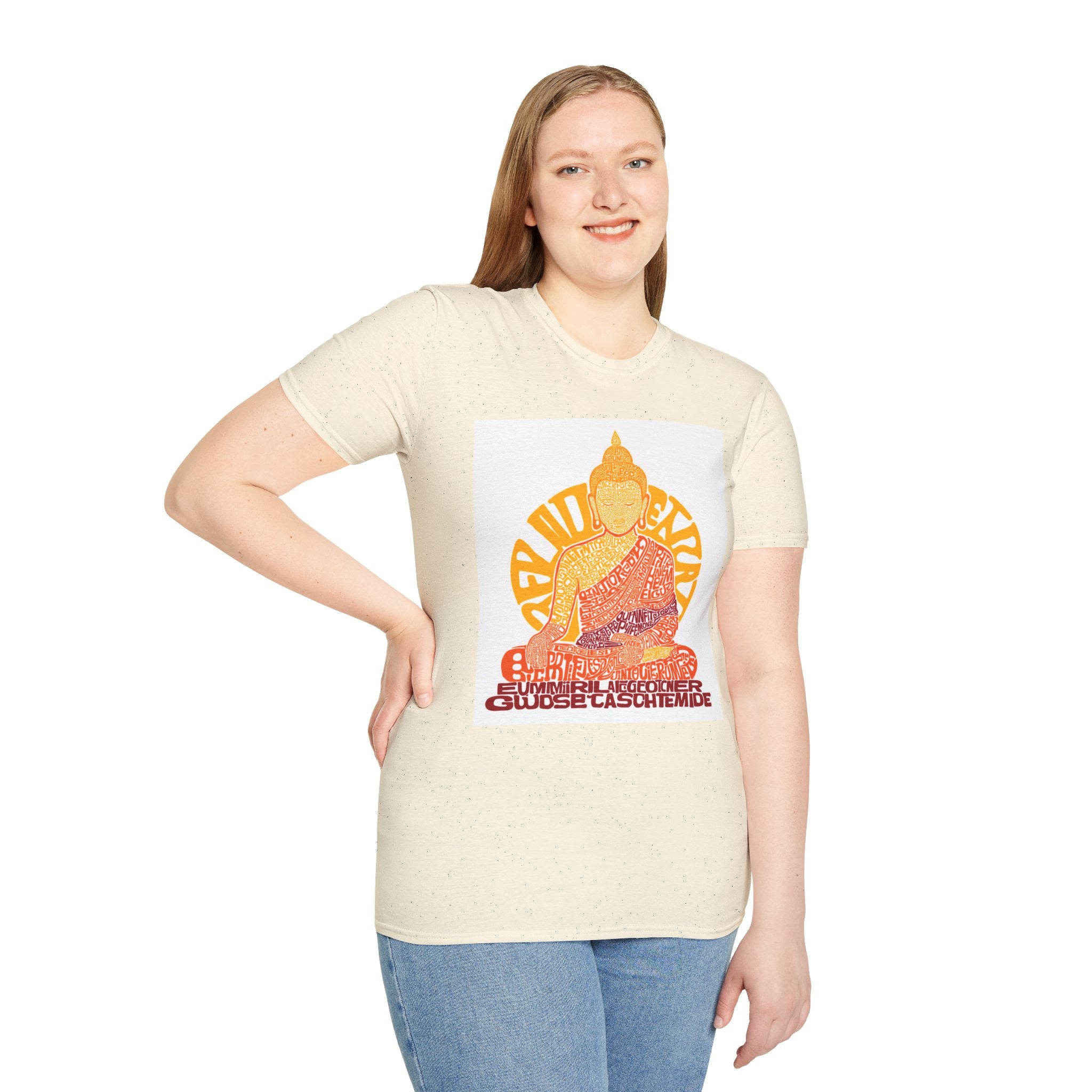 Buddha Graphic Tee — Retro Sun Meditation Shirt