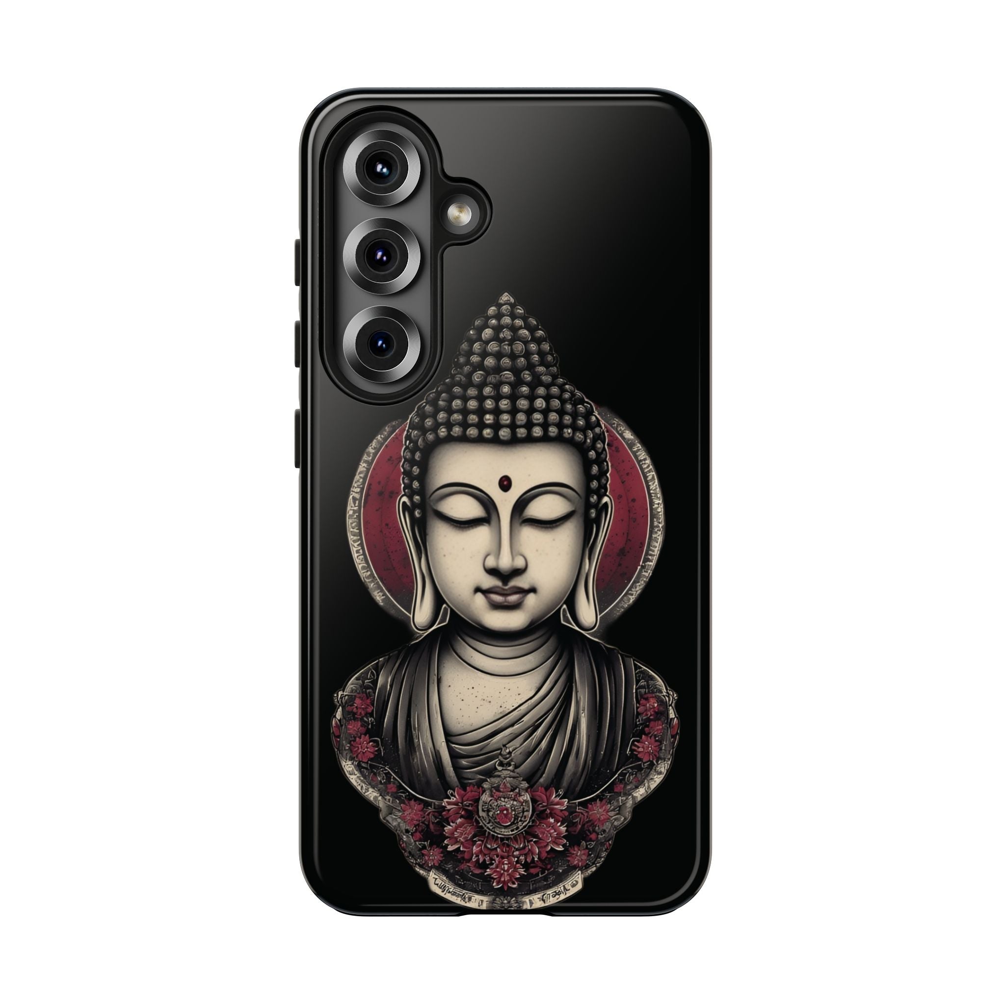 Buddha Floral Tough Phone Case — Protective Spiritual Phone Cover