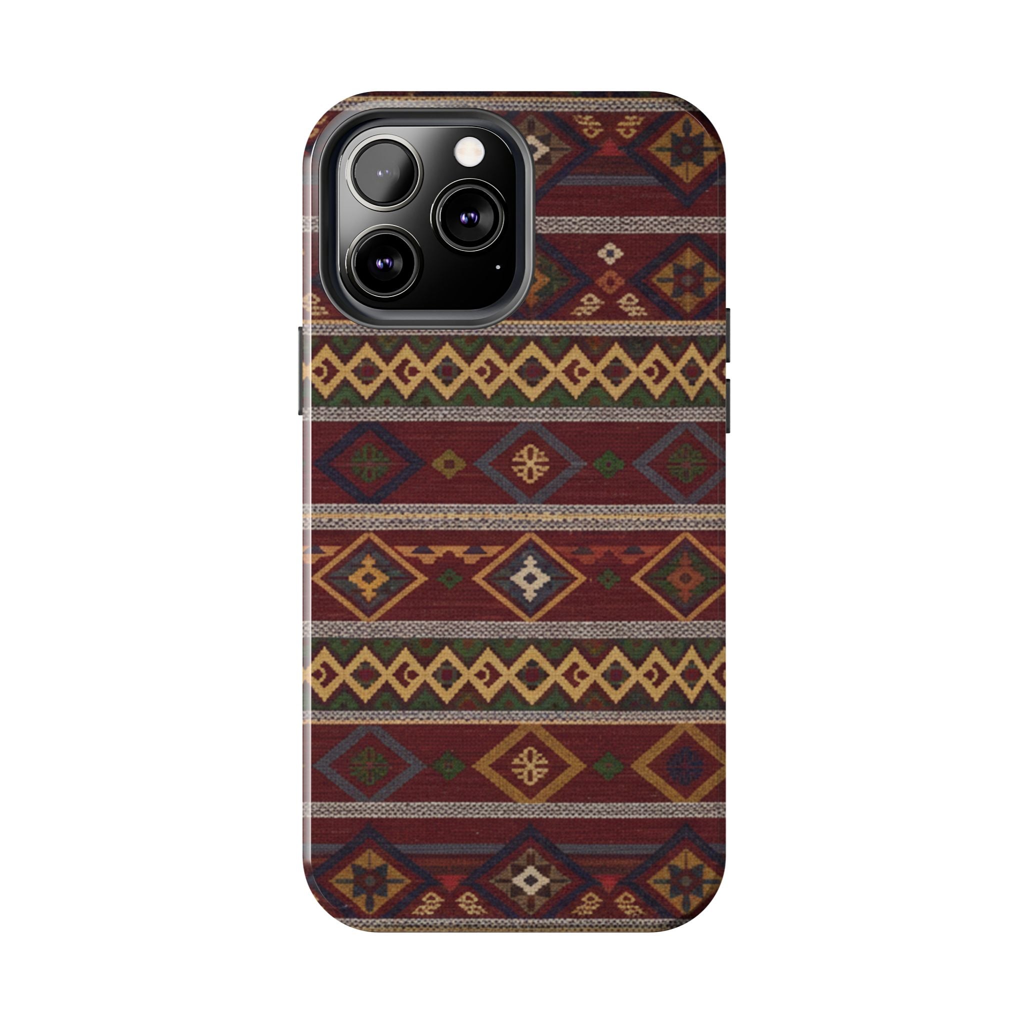 Aztec Pattern Tough Phone Case — Rustic Tribal Protective Cover