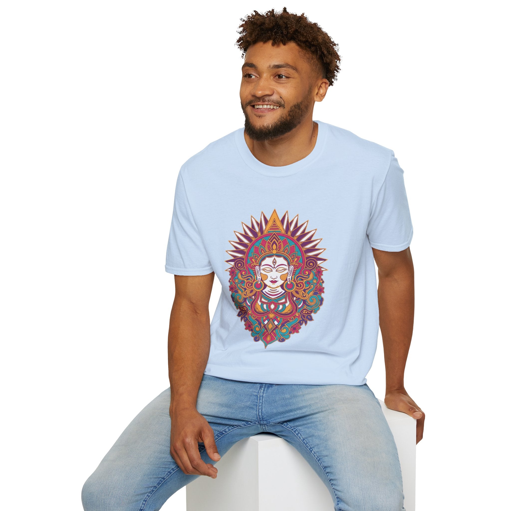 Mandala Goddess T-Shirt — Colorful Floral Spiritual Tee