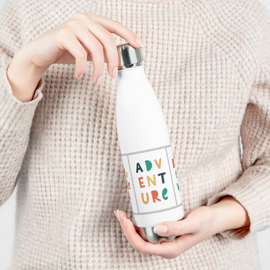 Adventure & Wild Insulated Water Bottle - Ideal for Outdoors, Travel, Gifts, Hiking, Camping, Personalized Water Bottle