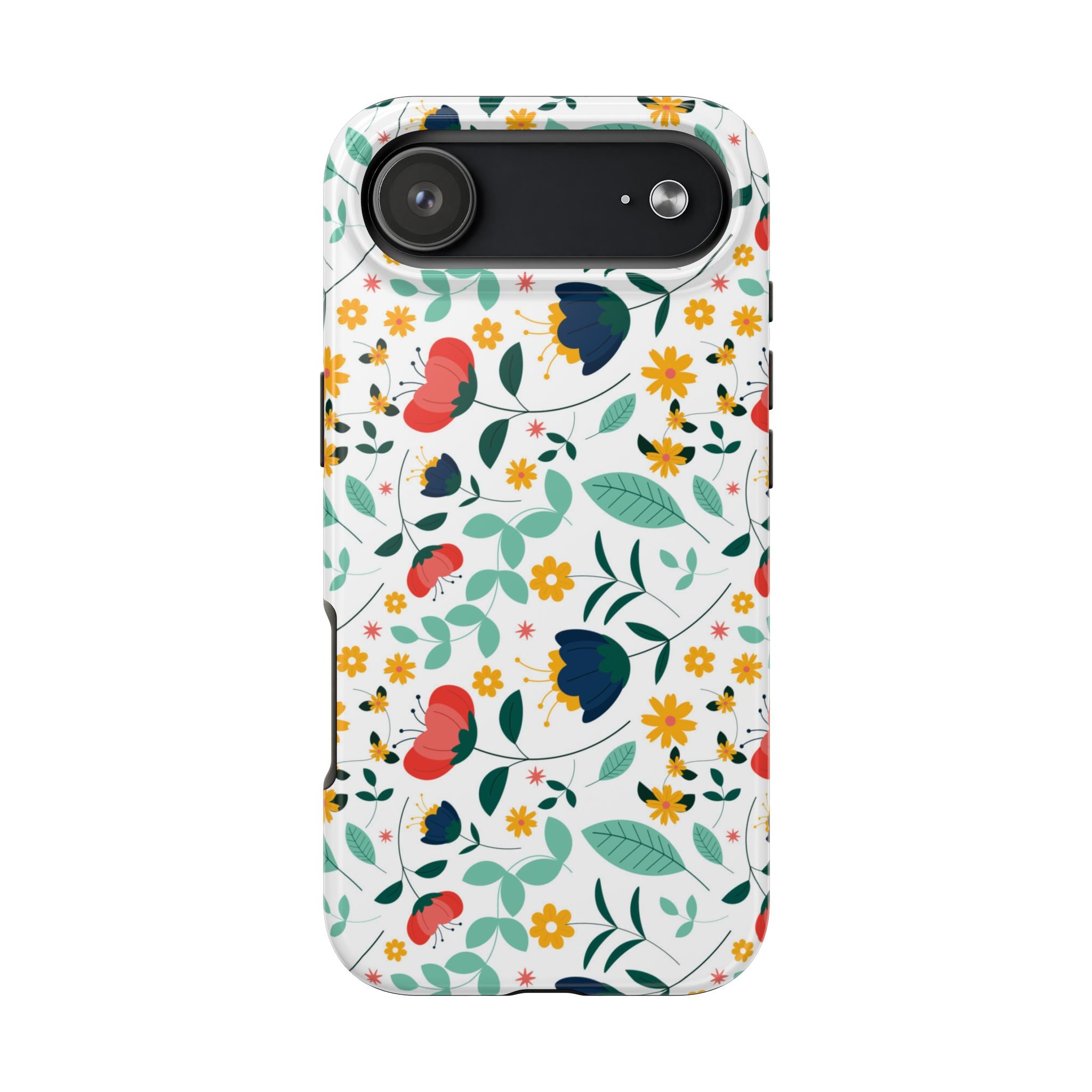 Floral Pattern Tough Phone Case — Colorful Spring Flowers Phone Cover