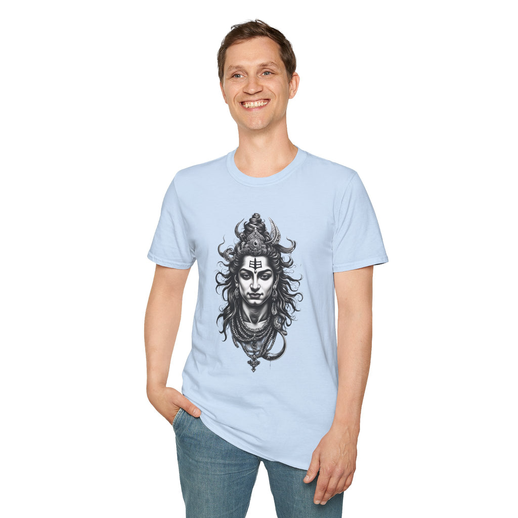 Shiva Portrait T-Shirt – Detailed Hindu Deity Graphic Tee