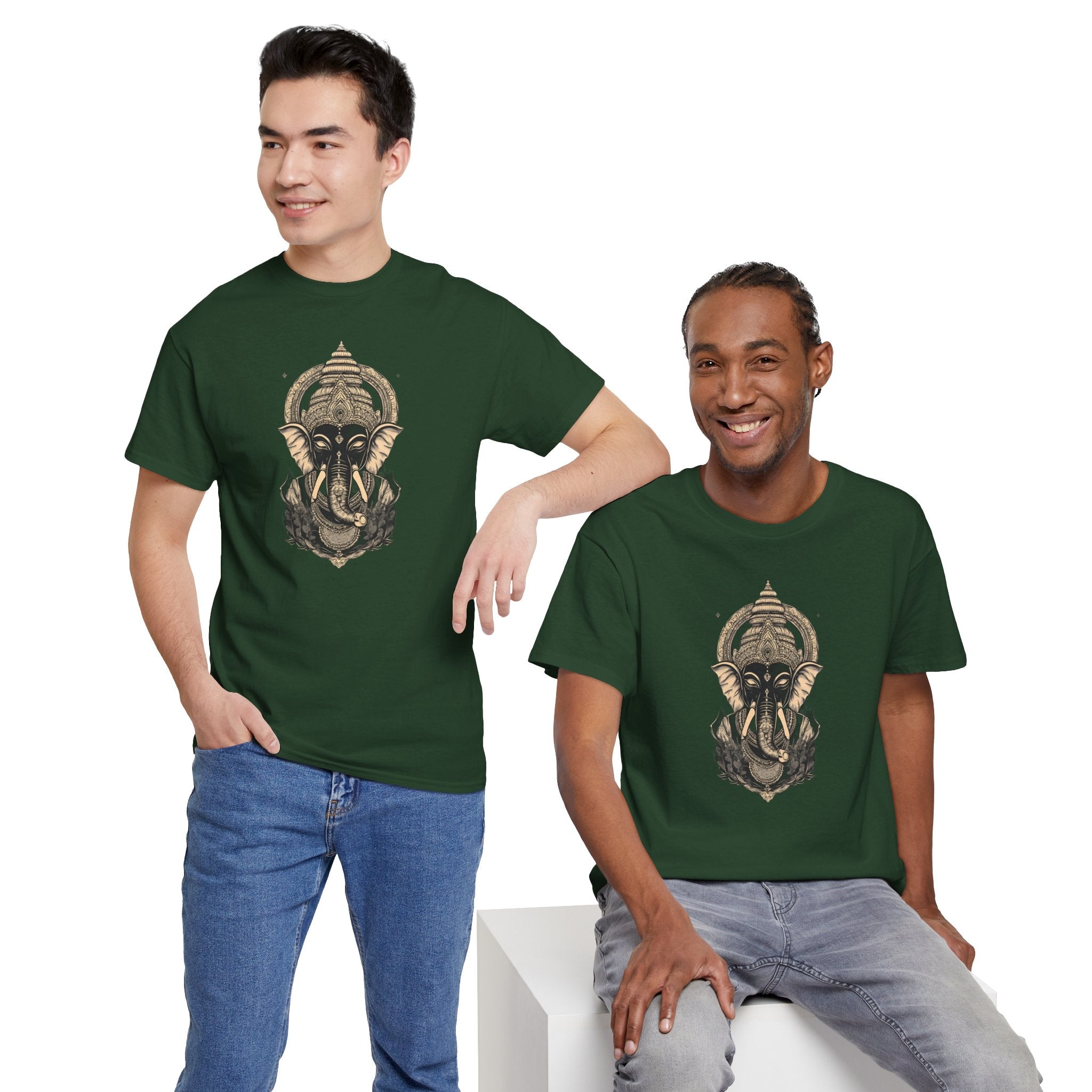 Elephant Mandala T‑Shirt — Spiritual Ganesha-Inspired Graphic Tee