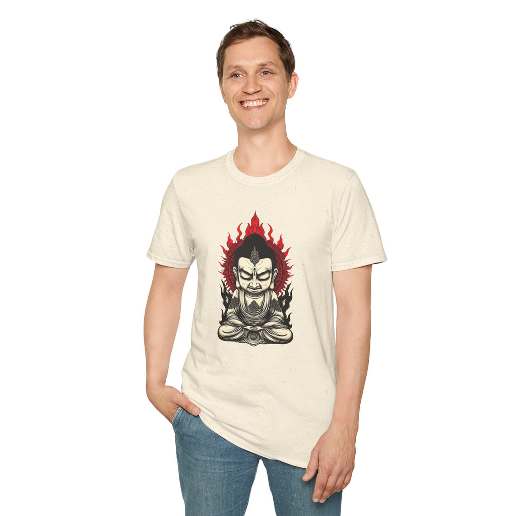 Buddha Flame T-Shirt — Meditative Buddha Graphic Tee