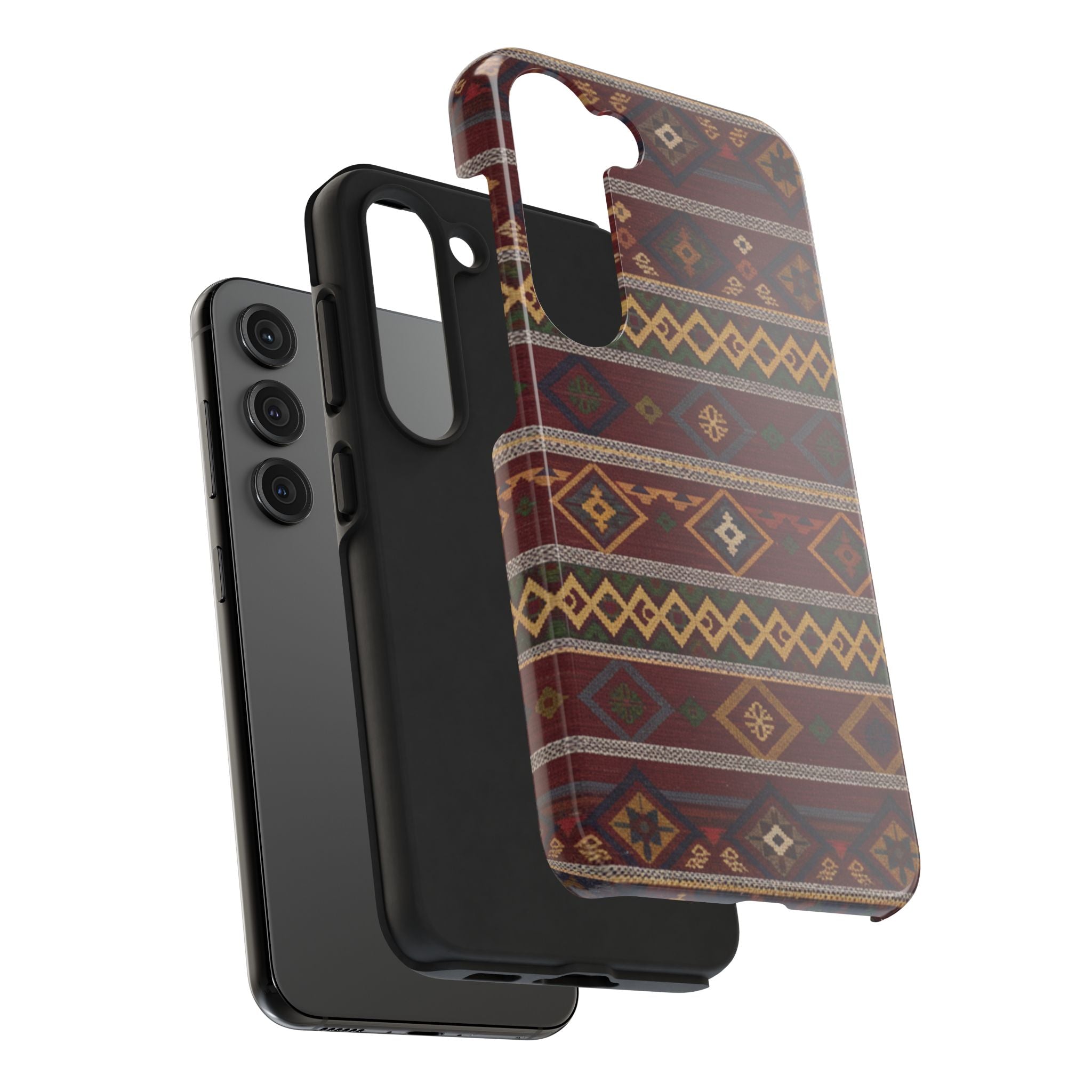 Aztec Pattern Tough Phone Case — Rustic Tribal Protective Cover