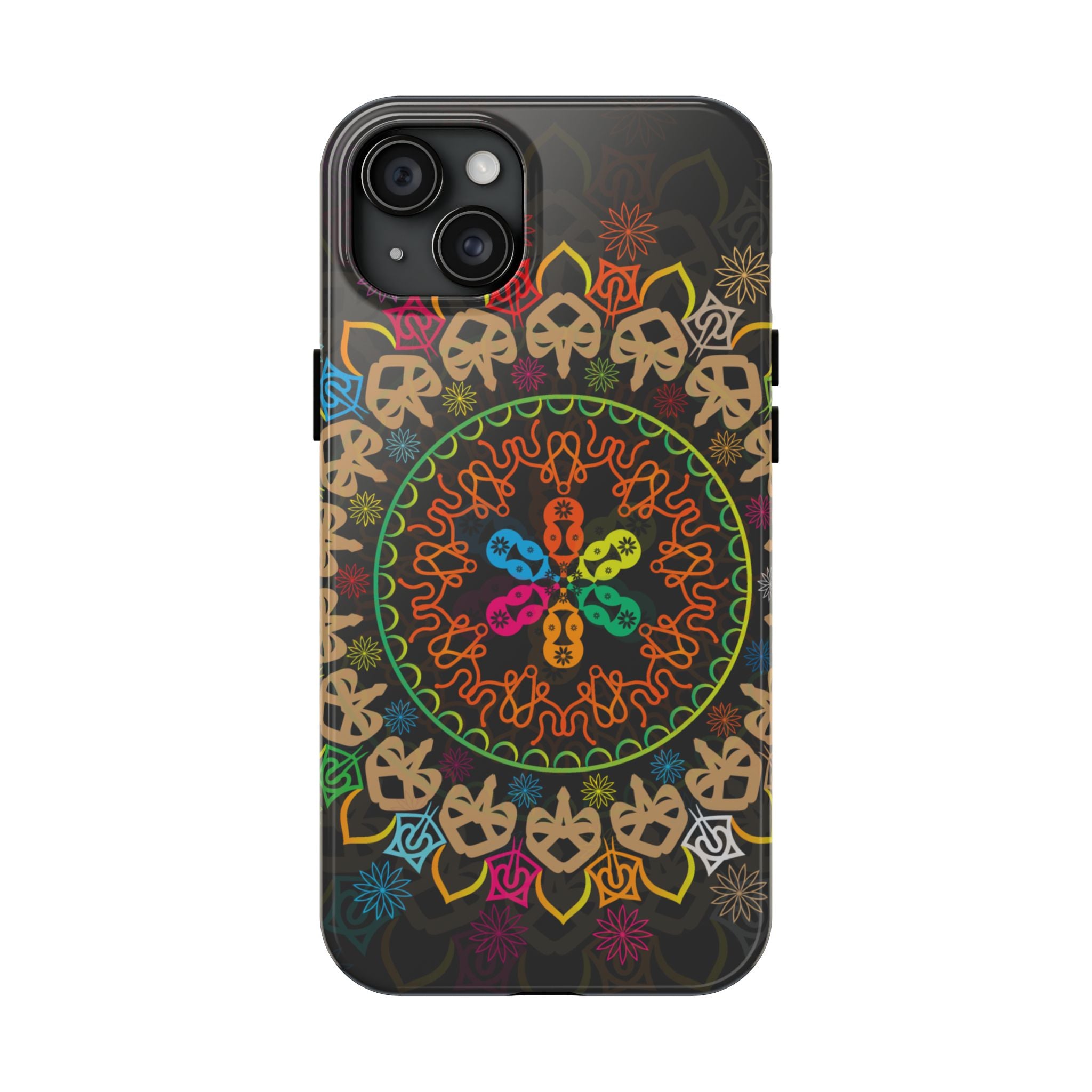 Colorful Mandala Tough Phone Cases - Vibrant Protection for Your Device, Gift for Art Lovers, Boho Style, Unique Phone Accessories