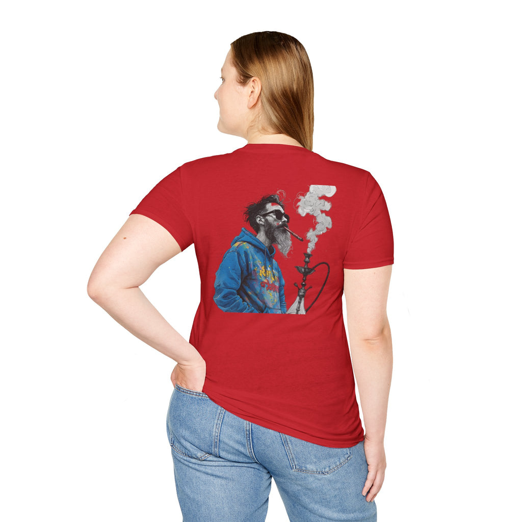 Hookah Beard Graphic T-Shirt — Chill Vape Lounge Vibe