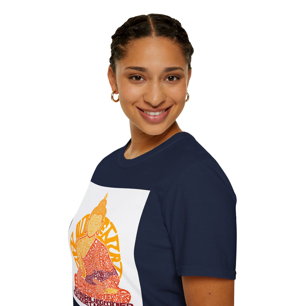 Buddha Graphic Tee — Retro Sun Meditation Shirt
