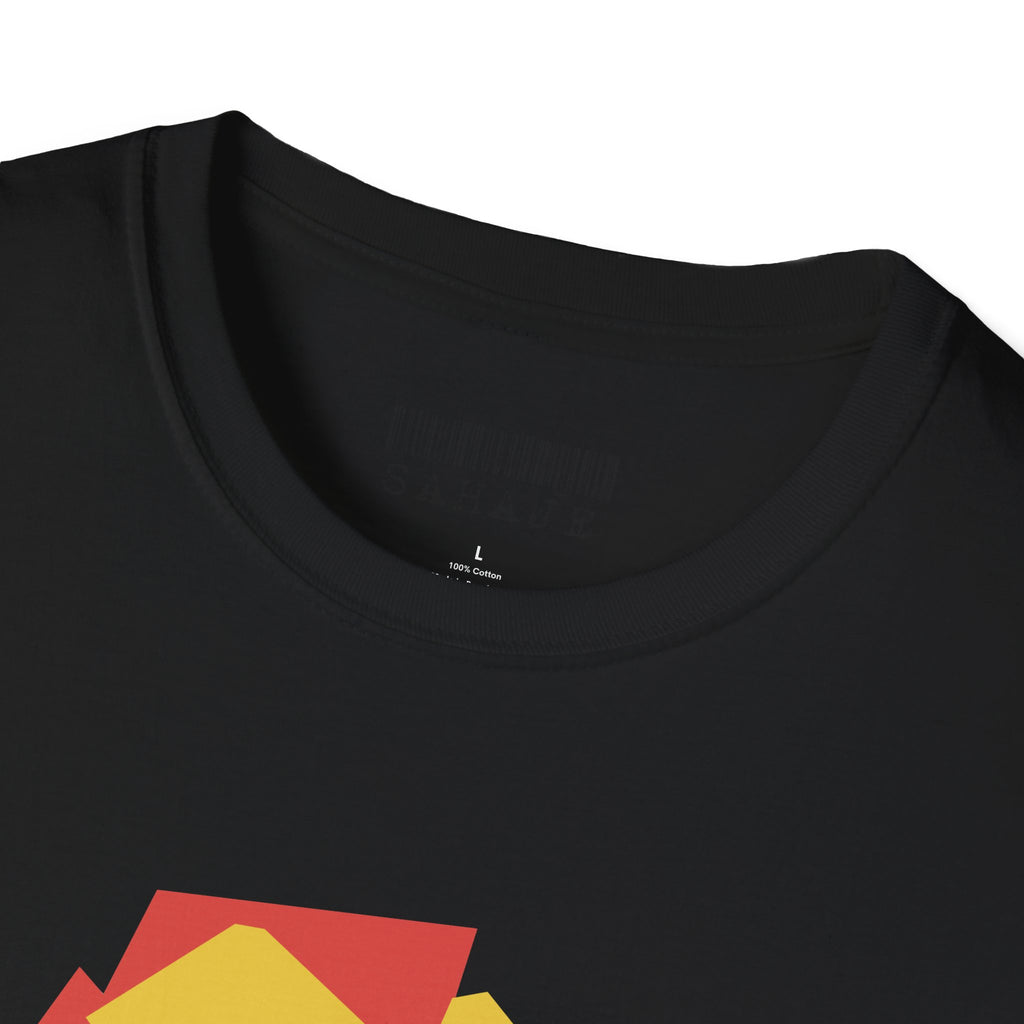 Abstract Faces Graphic T-Shirt — Modern Geometric 'Sahaje' Art Tee