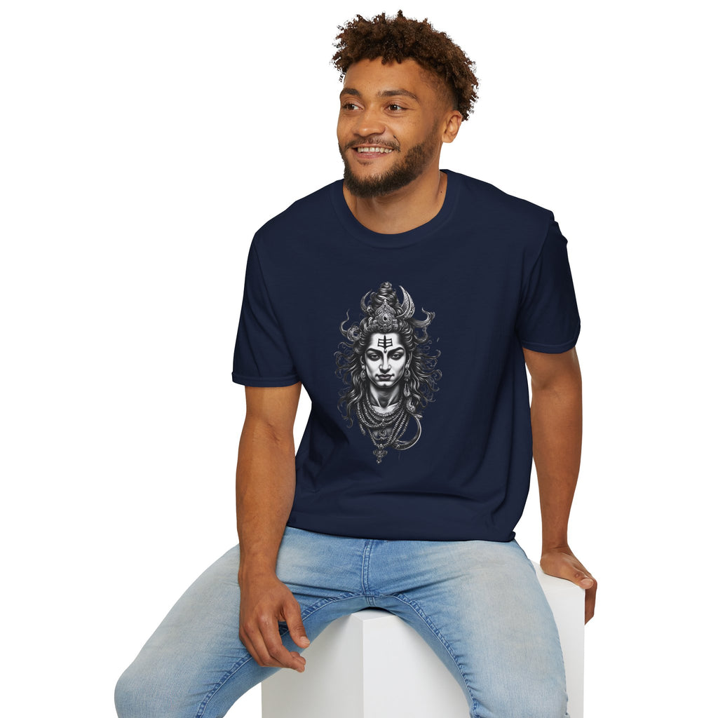 Shiva Portrait T‑Shirt — Hindu Deity Graphic Tee (Meditation, Yoga & Spiritual Wear)