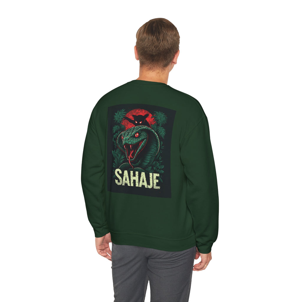Snake Graphic Sweatshirt — 'SAHAJE' Retro Horror Crewneck