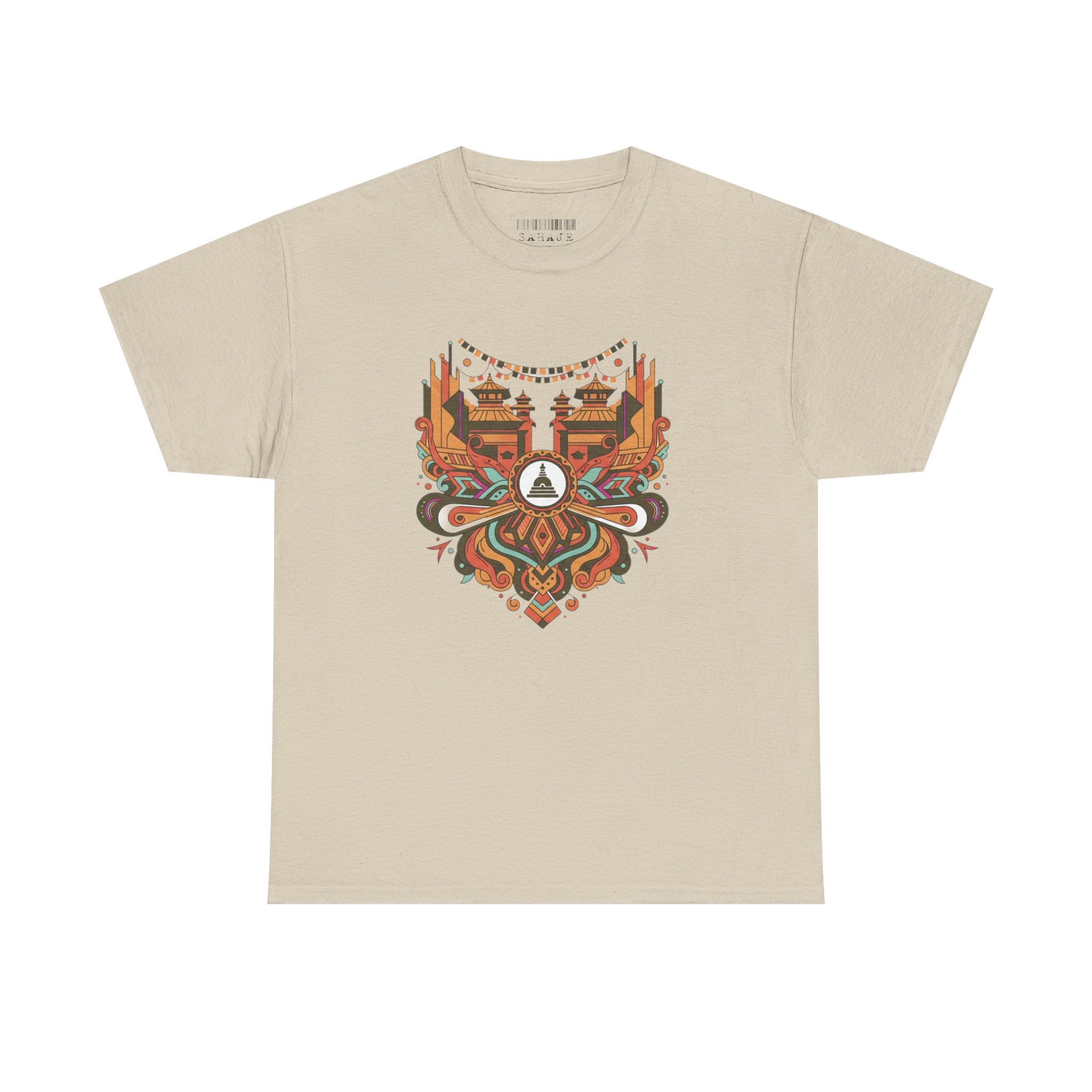 Mandala Cityscape Tee — Boho Urban Art Graphic T-Shirt
