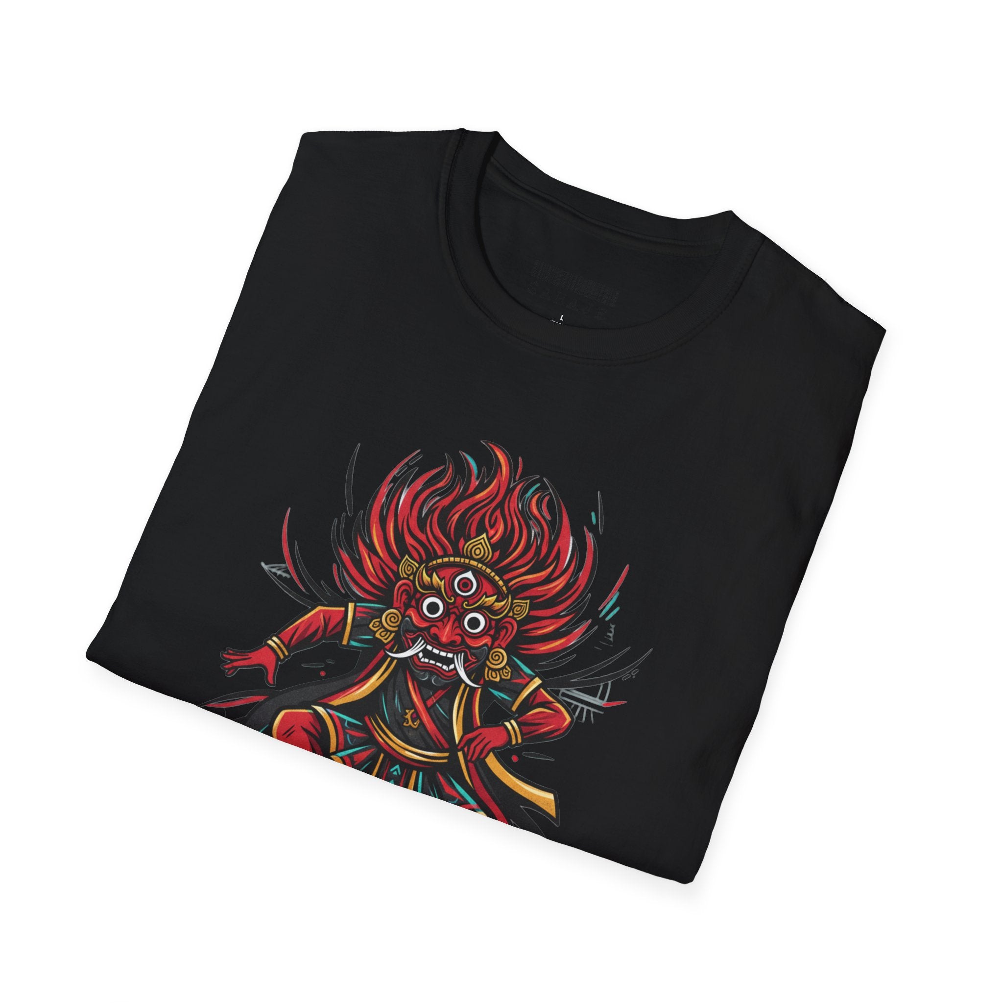 Balinese Barong Dance T-Shirt — Traditional Mythic Mask Graphic Tee