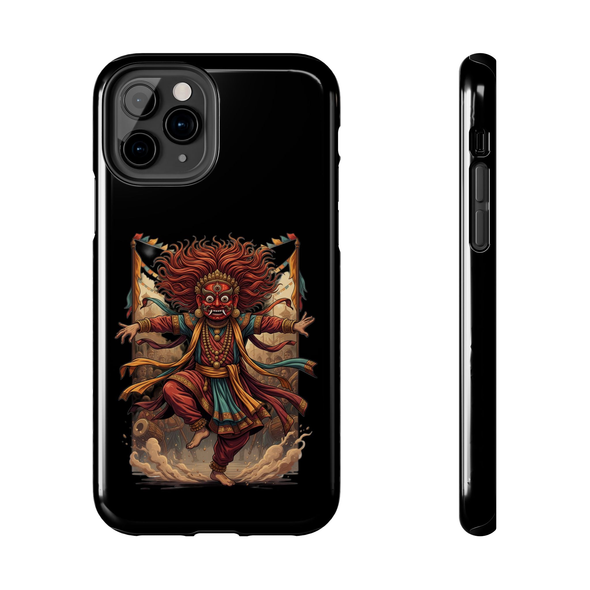 Tibetan Demon Dance Tough Phone Case — Bold Mythic Protective Cover