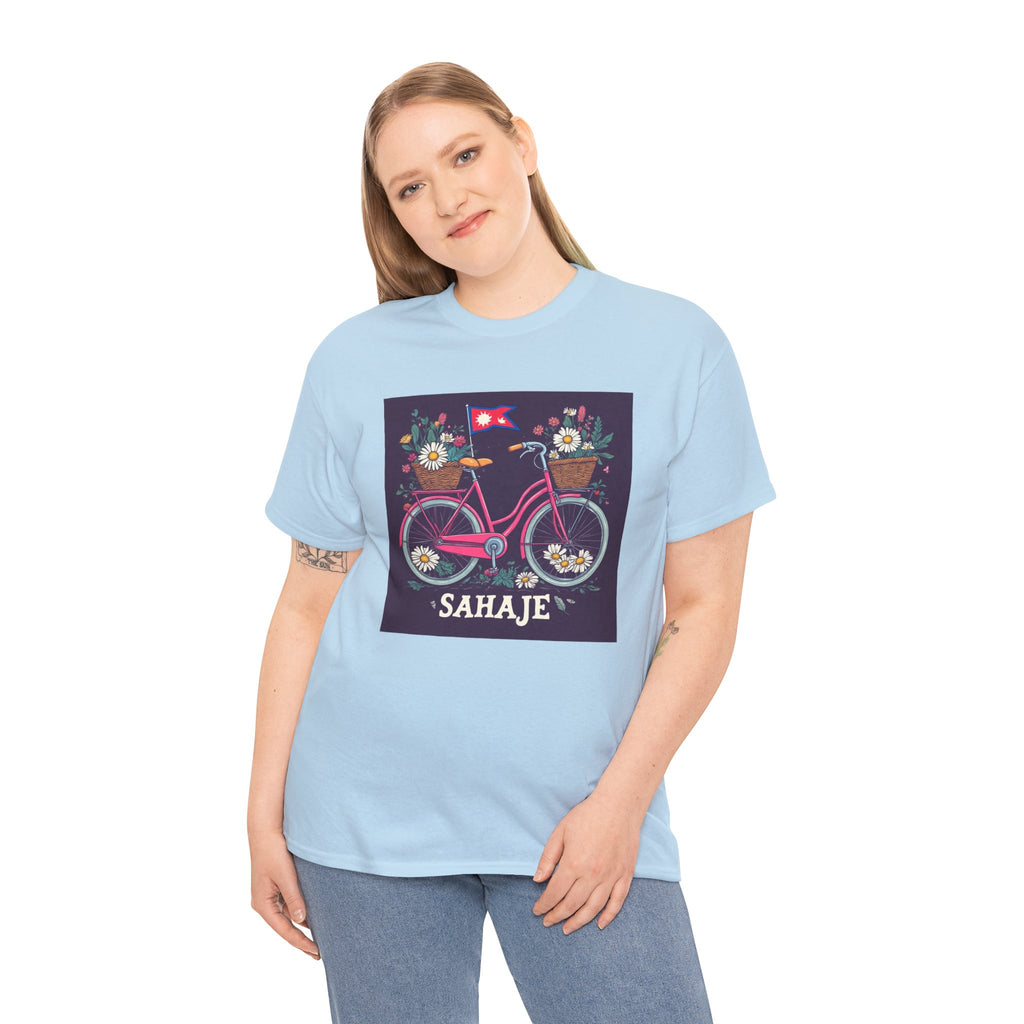 Sahaje Floral Bicycle T‑Shirt