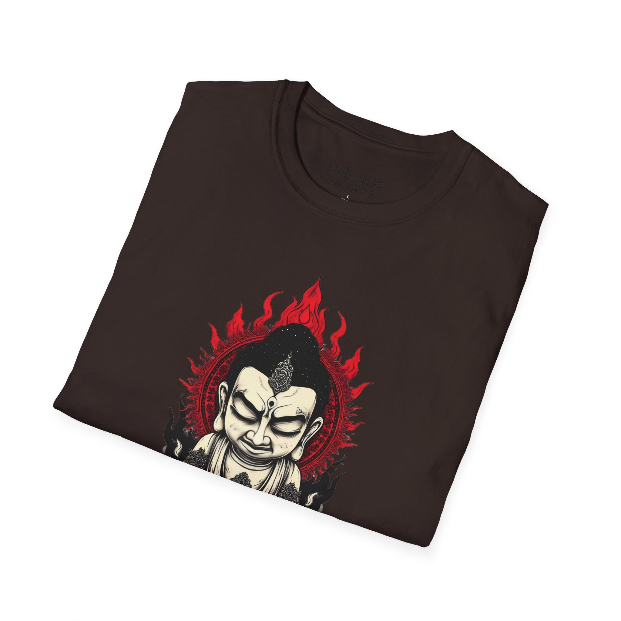 Buddha Flame T-Shirt — Meditative Buddha Graphic Tee