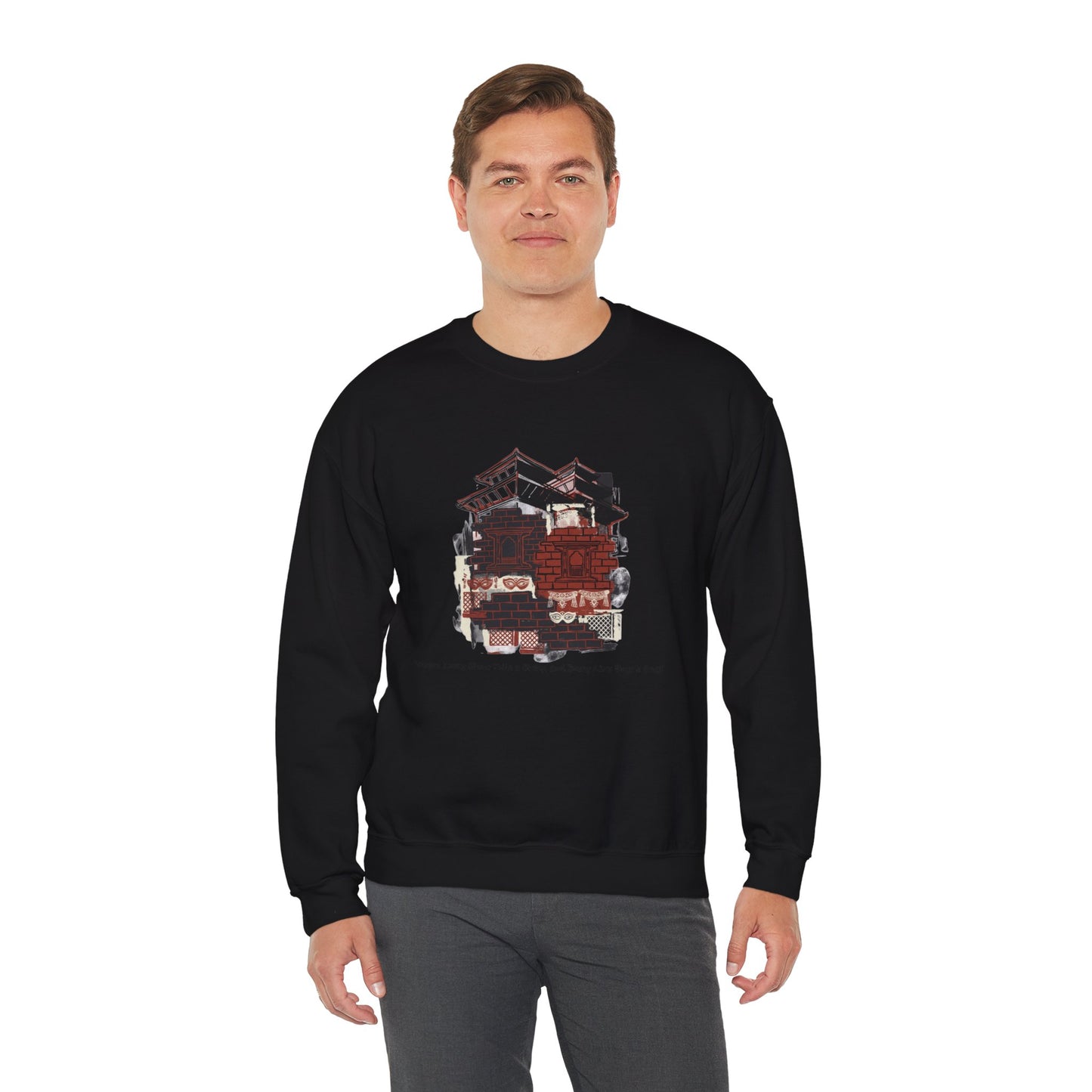 Crewneck Sweatshirt — Vintage Camper Roadtrip Illustration ("Where's Every Place I’ve Been, and Every Place I’m Going")