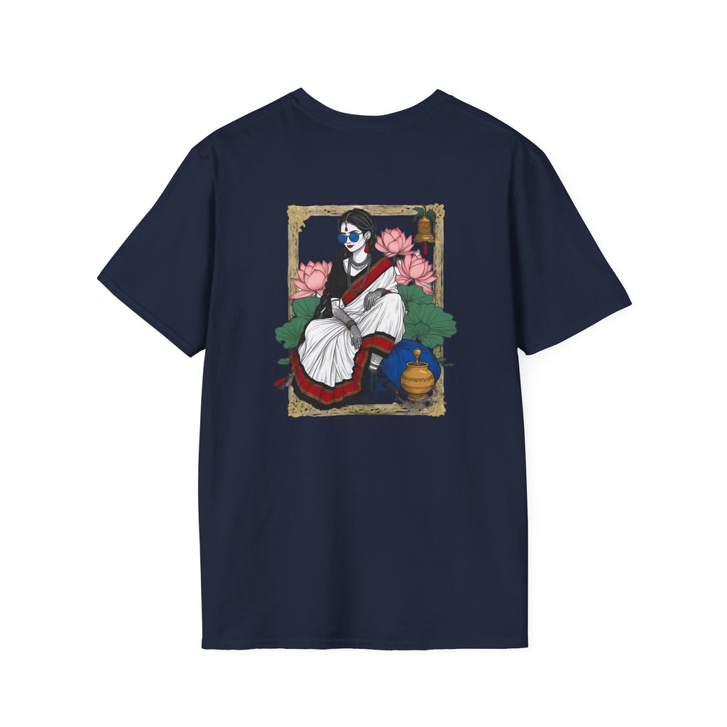 Newari Girl Traditional Dress T-Shirt – Newa Maicha Cultural Pride Graphic Tee, Nepali Heritage Design