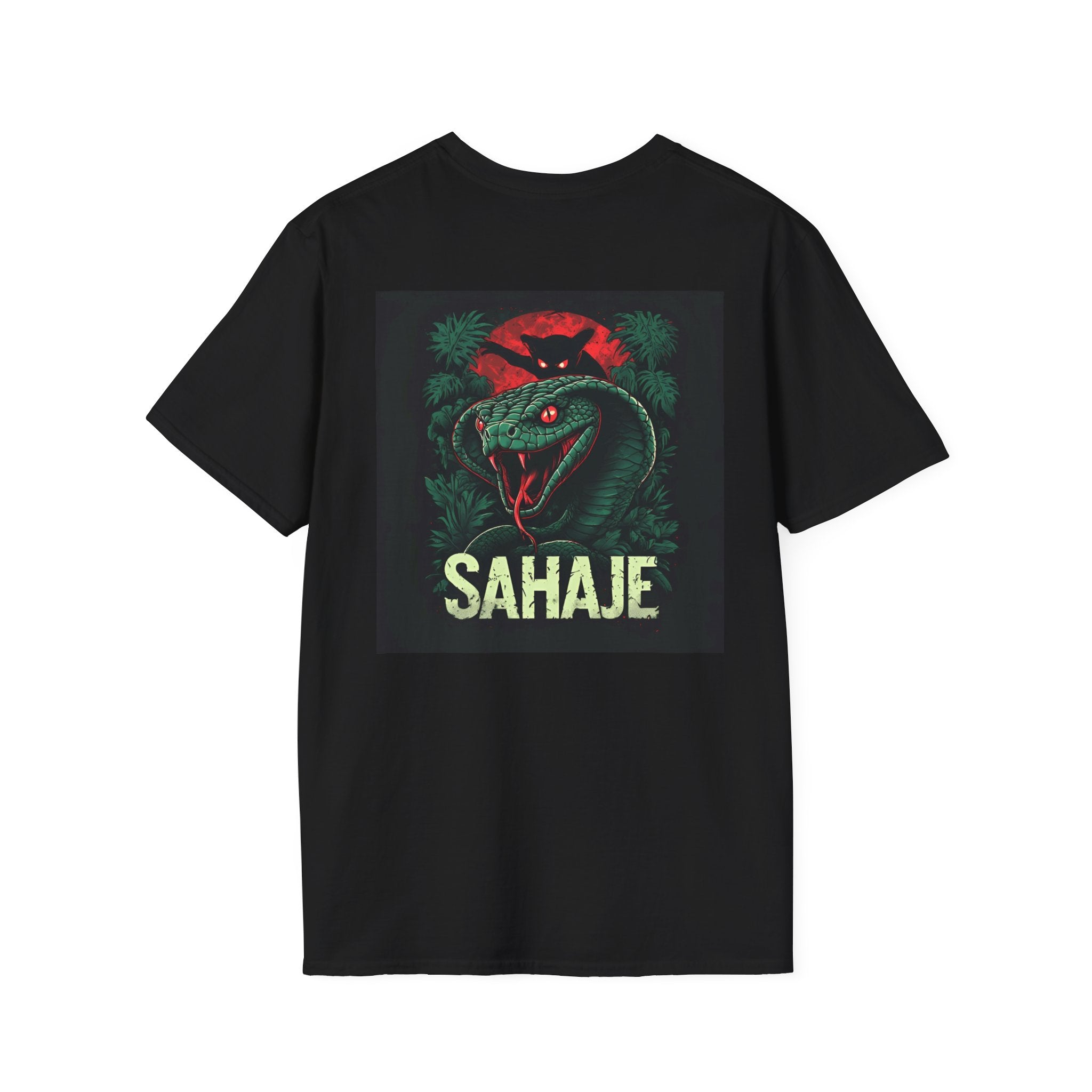 Black Cobra & Panther T-Shirt – Fierce Serpent & Big Cat Graphic Tee, Edgy Streetwear Design