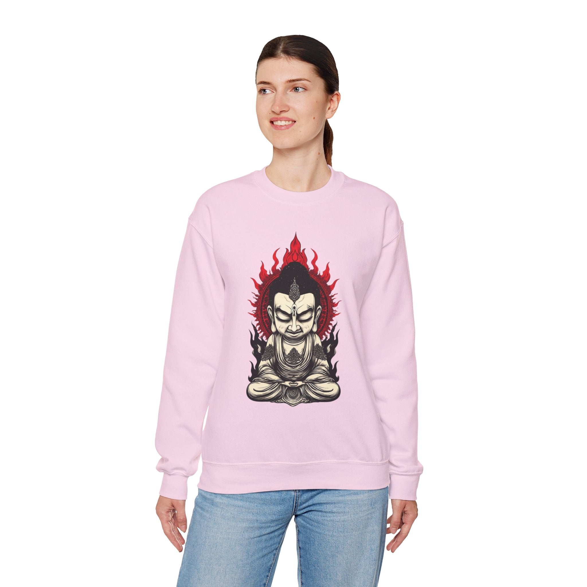 Buddha Flame Crewneck Sweatshirt