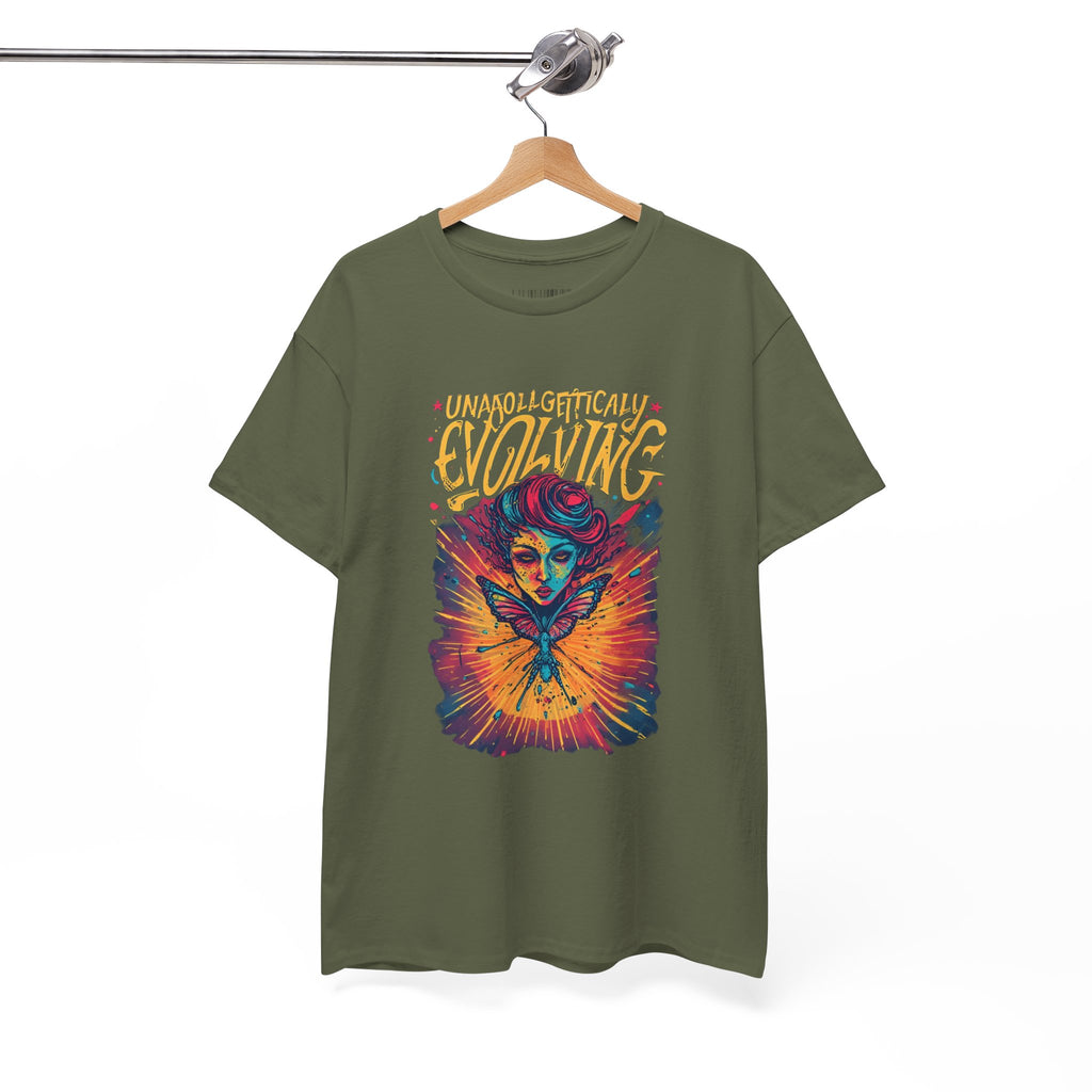 Evolving Alien Graphic Tee — "Unnaturally Evolving" Sci‑Fi Art T-Shirt