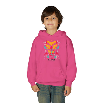 Youth Hoodie — Colorful Sahaja Floral Serpent Design
