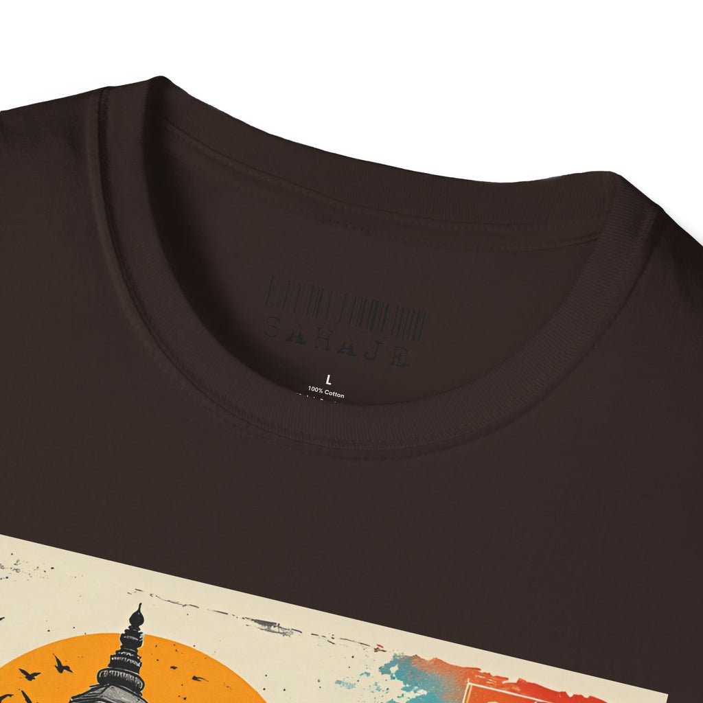 Bhaktapur Vintage Travel T-Shirt – Nepal Pagoda Graphic Tee