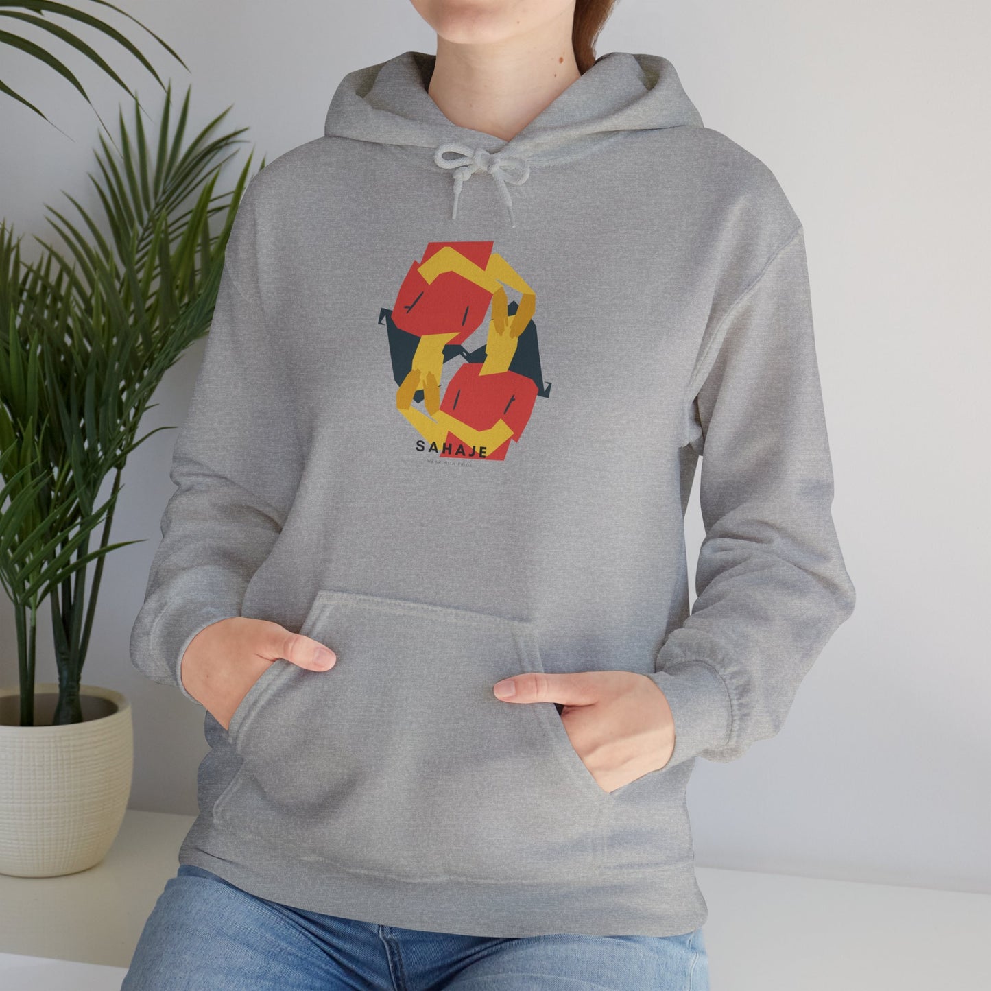 Fox Recycling Symbol Hoodie — Geometric Fox Eco-Friendly Design