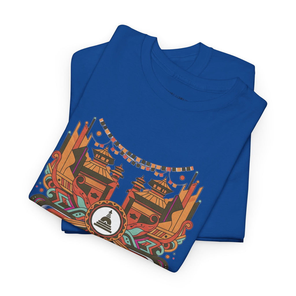 Mandala Cityscape Tee — Boho Urban Art Graphic T-Shirt