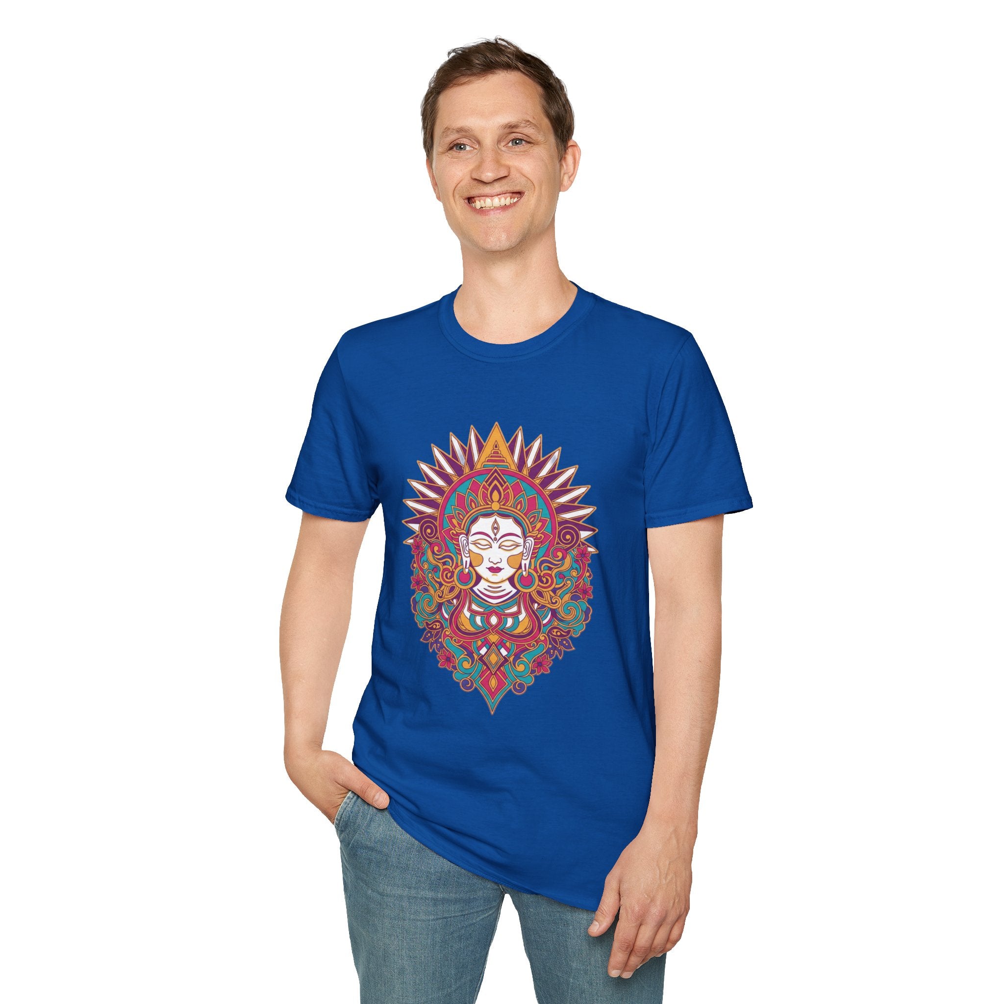 Mandala Goddess T-Shirt — Colorful Floral Spiritual Tee