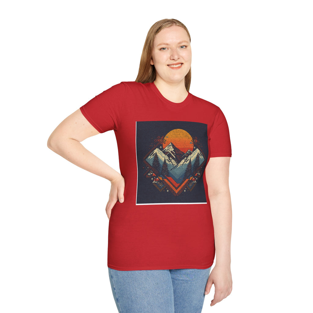 Retro Mountain Sunset T-Shirt