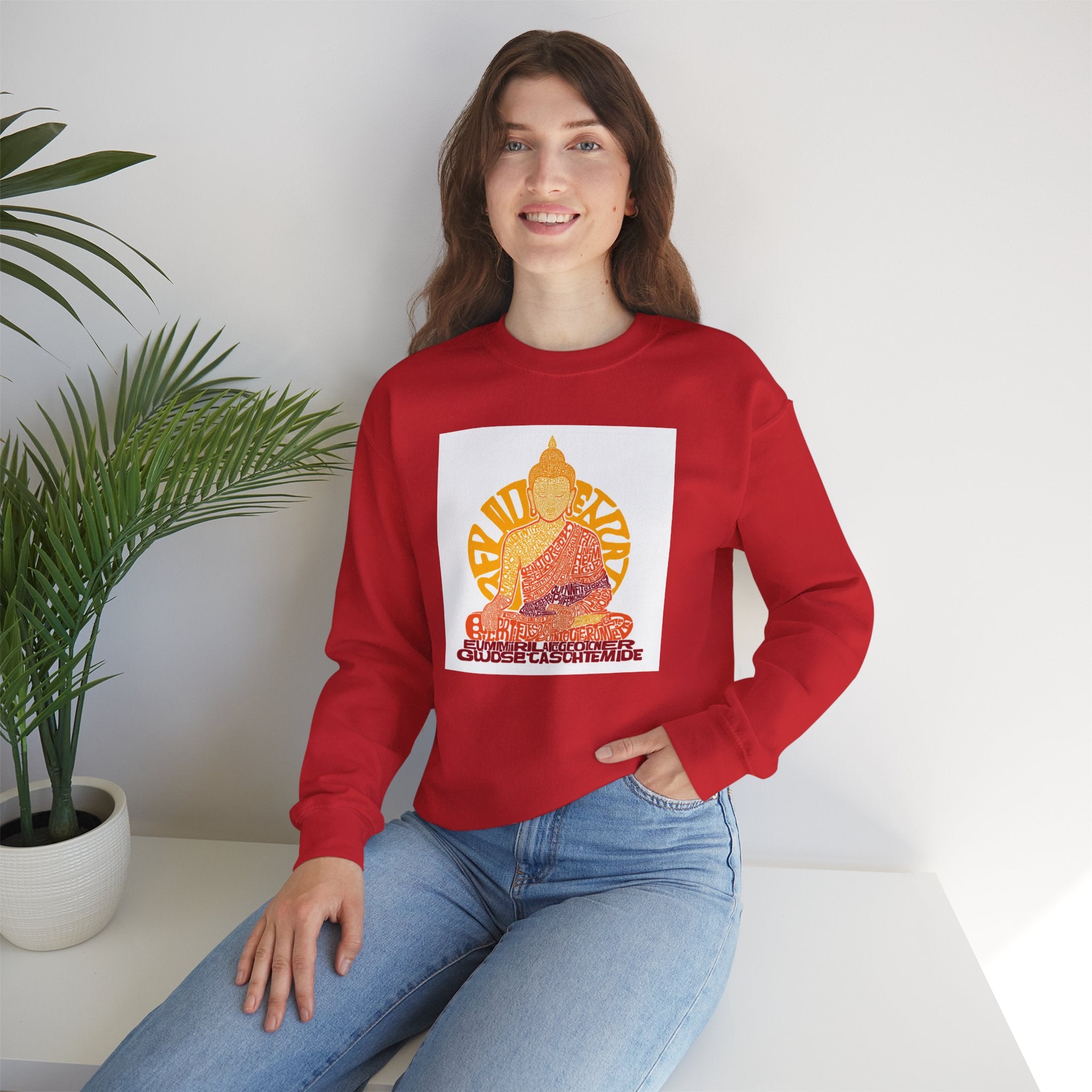 Buddha Graphic Sweatshirt — "Choose Compassion" Meditation Crewneck