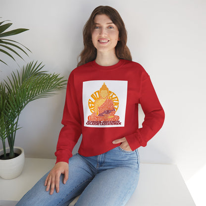 Buddha Graphic Sweatshirt — "Choose Compassion" Meditation Crewneck