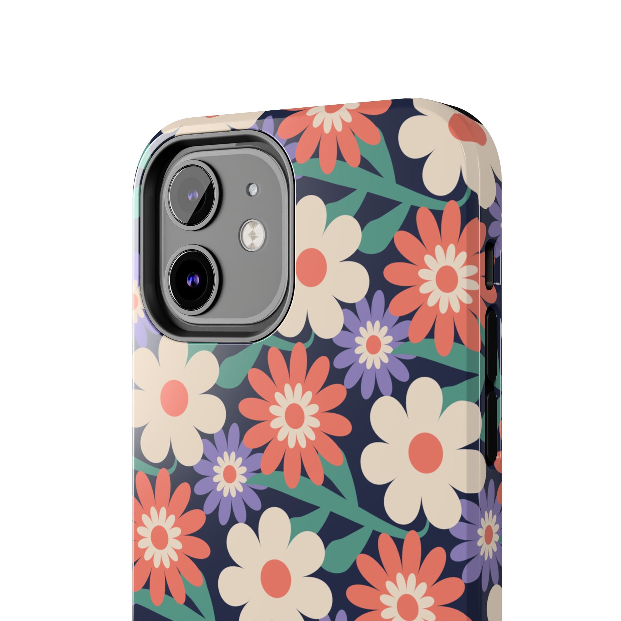 Floral Tough Phone Case — Retro Daisies Protective Phone Cover