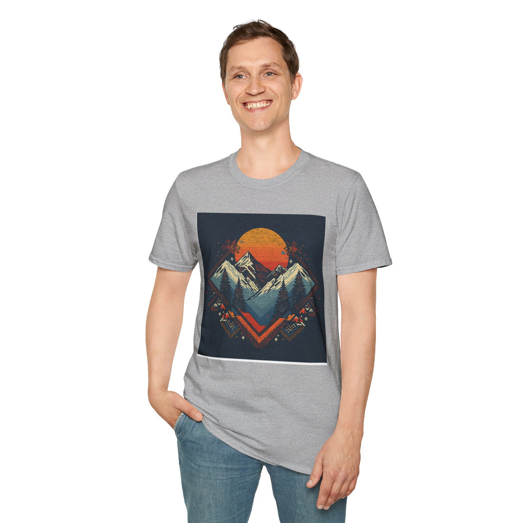 Retro Mountain Sunset T-Shirt