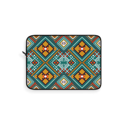 Vibrant Geometric Laptop Sleeve - Boho Chic, Gift for Students, Tech Accessory, Work from Home, Colorful Design