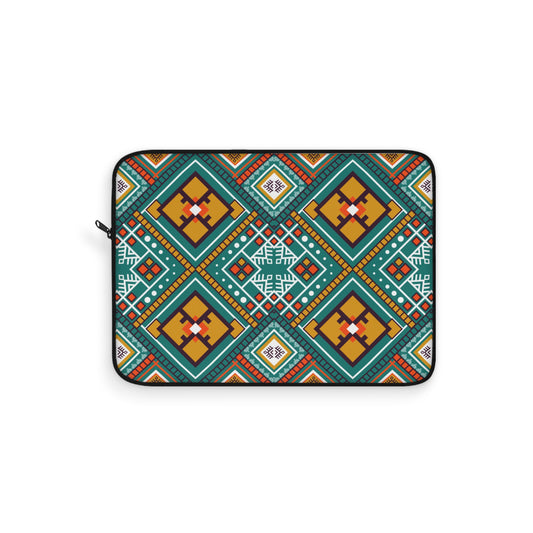 Vibrant Geometric Laptop Sleeve - Boho Chic, Gift for Students, Tech Accessory, Work from Home, Colorful Design