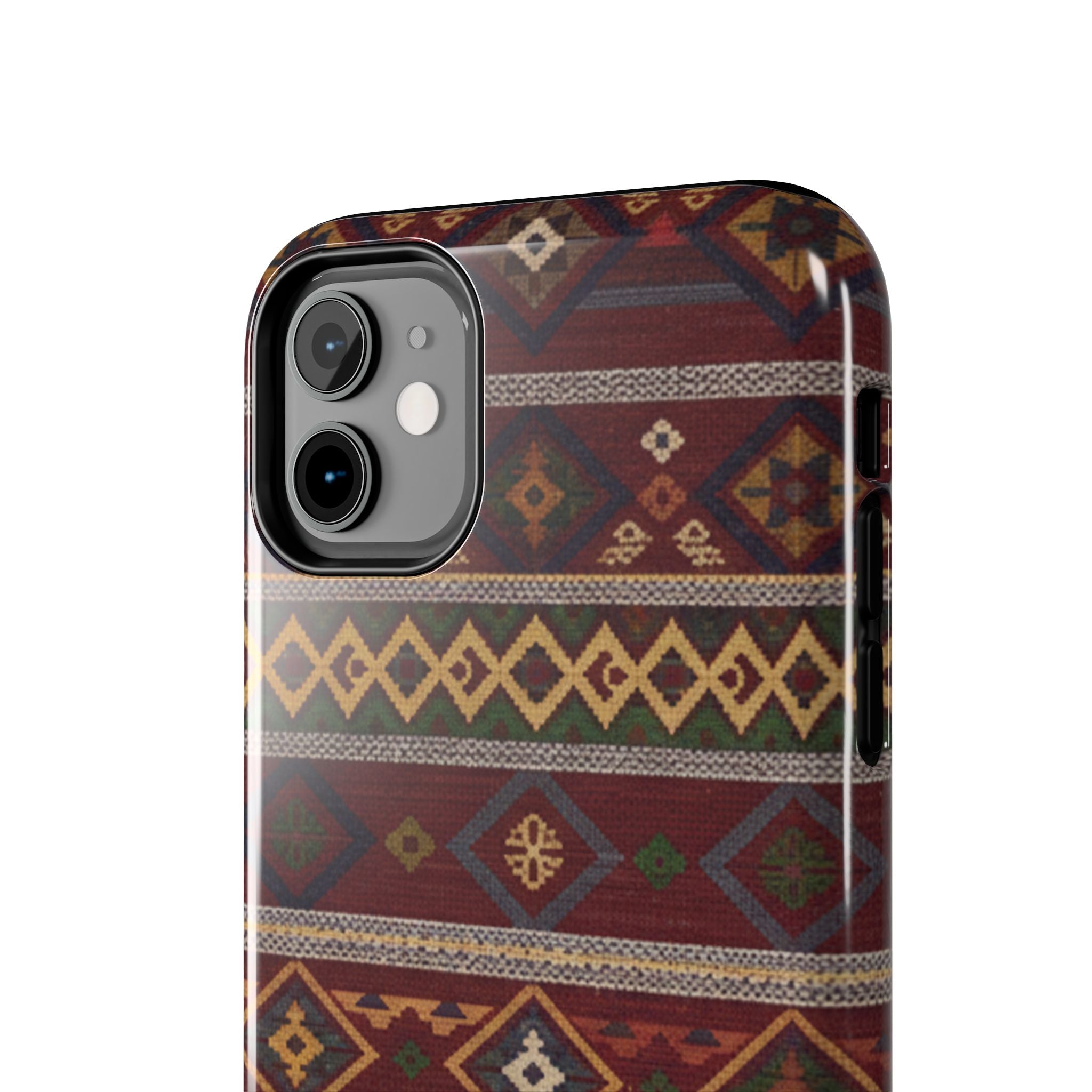 Aztec Pattern Tough Phone Case — Rustic Tribal Protective Cover