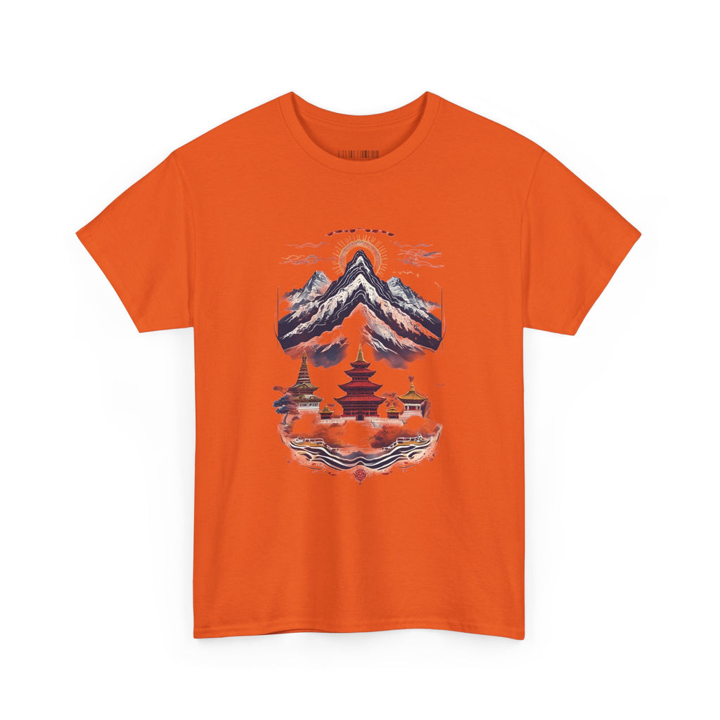 Japanese Mountain Pagoda T-Shirt — Zen Temple Landscape Tee
