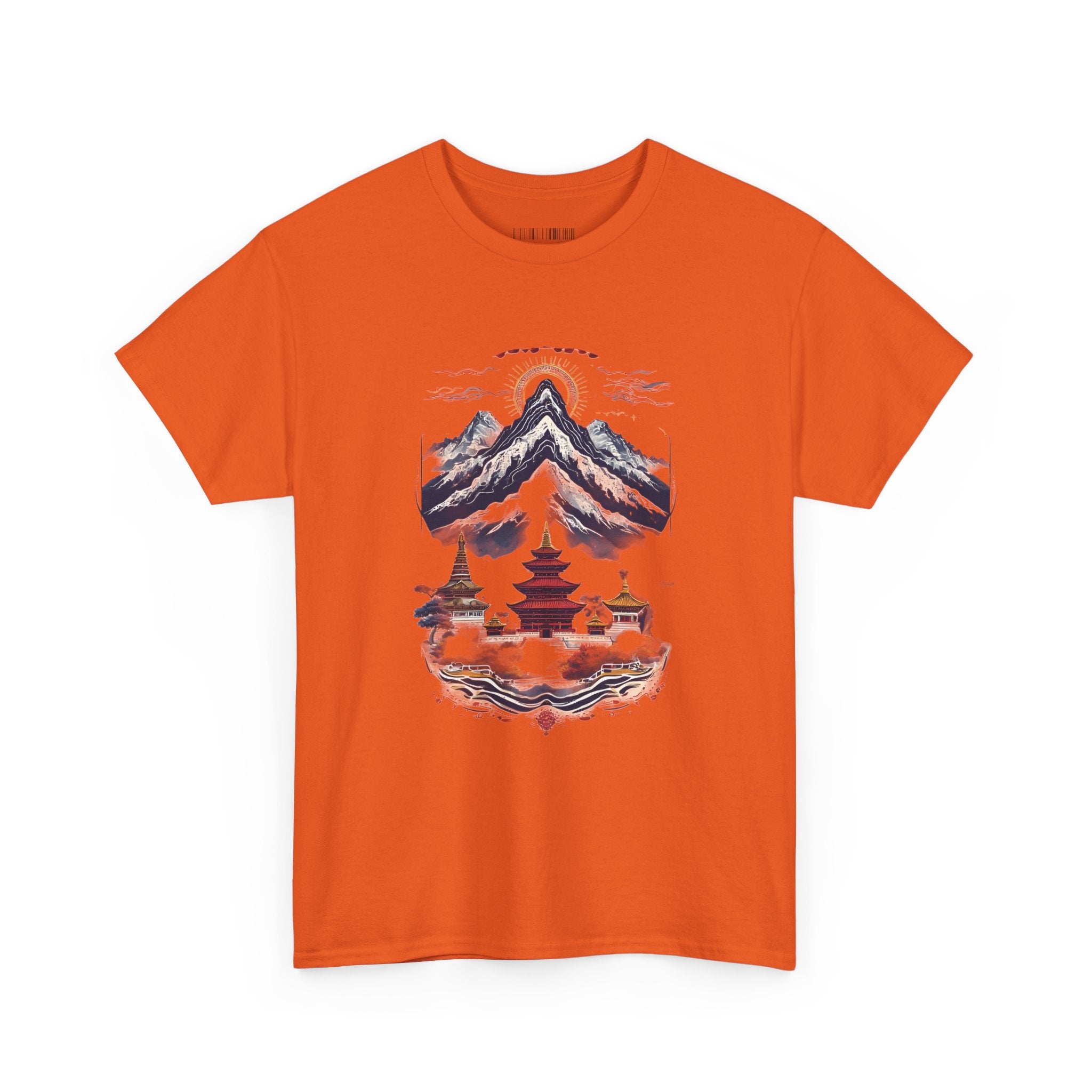 Japanese Mountain Pagoda T-Shirt — Zen Temple Landscape Tee