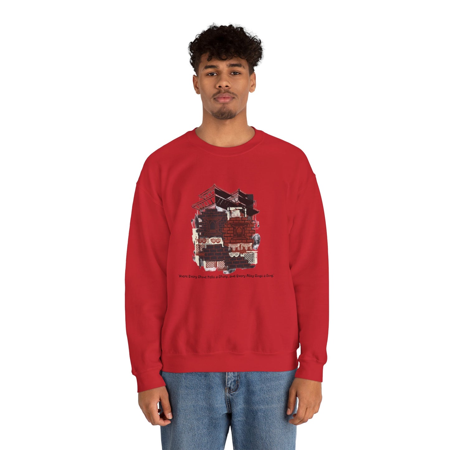 Crewneck Sweatshirt — Vintage Camper Roadtrip Illustration ("Where's Every Place I’ve Been, and Every Place I’m Going")