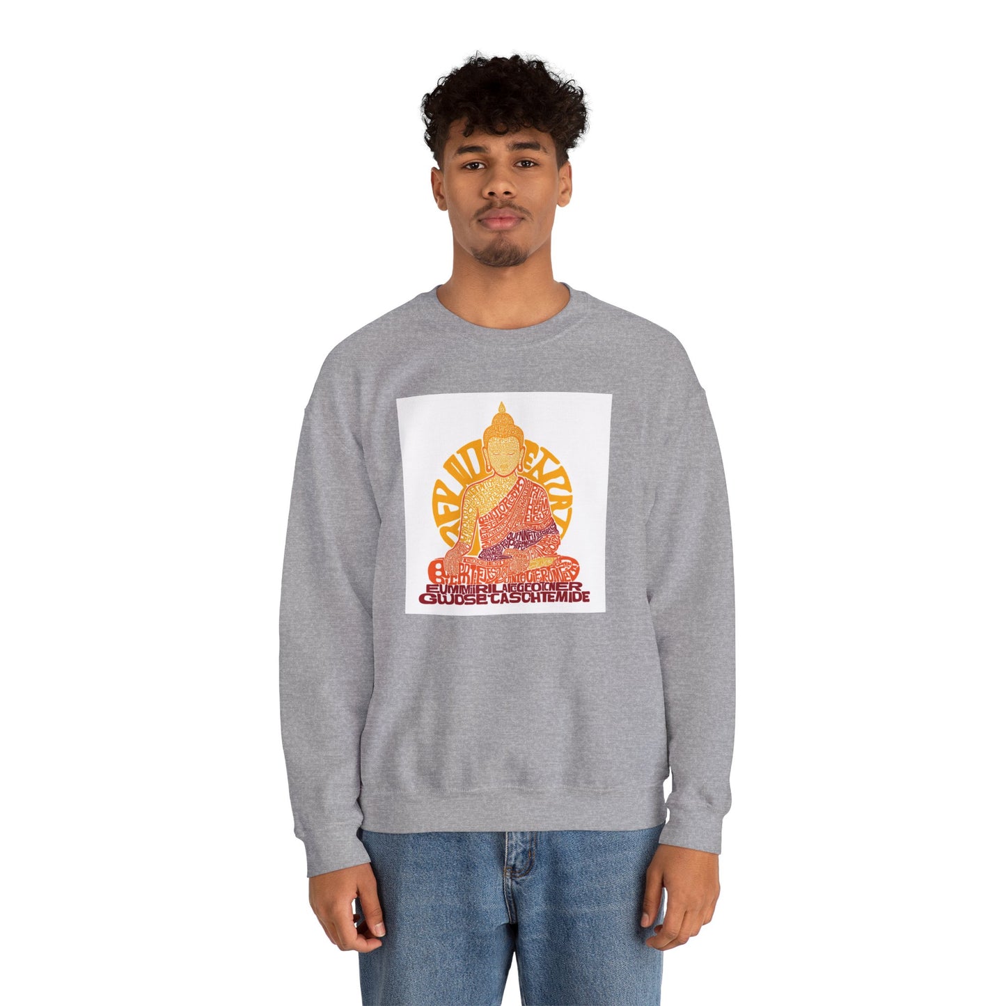 Buddha Graphic Sweatshirt — "Choose Compassion" Meditation Crewneck