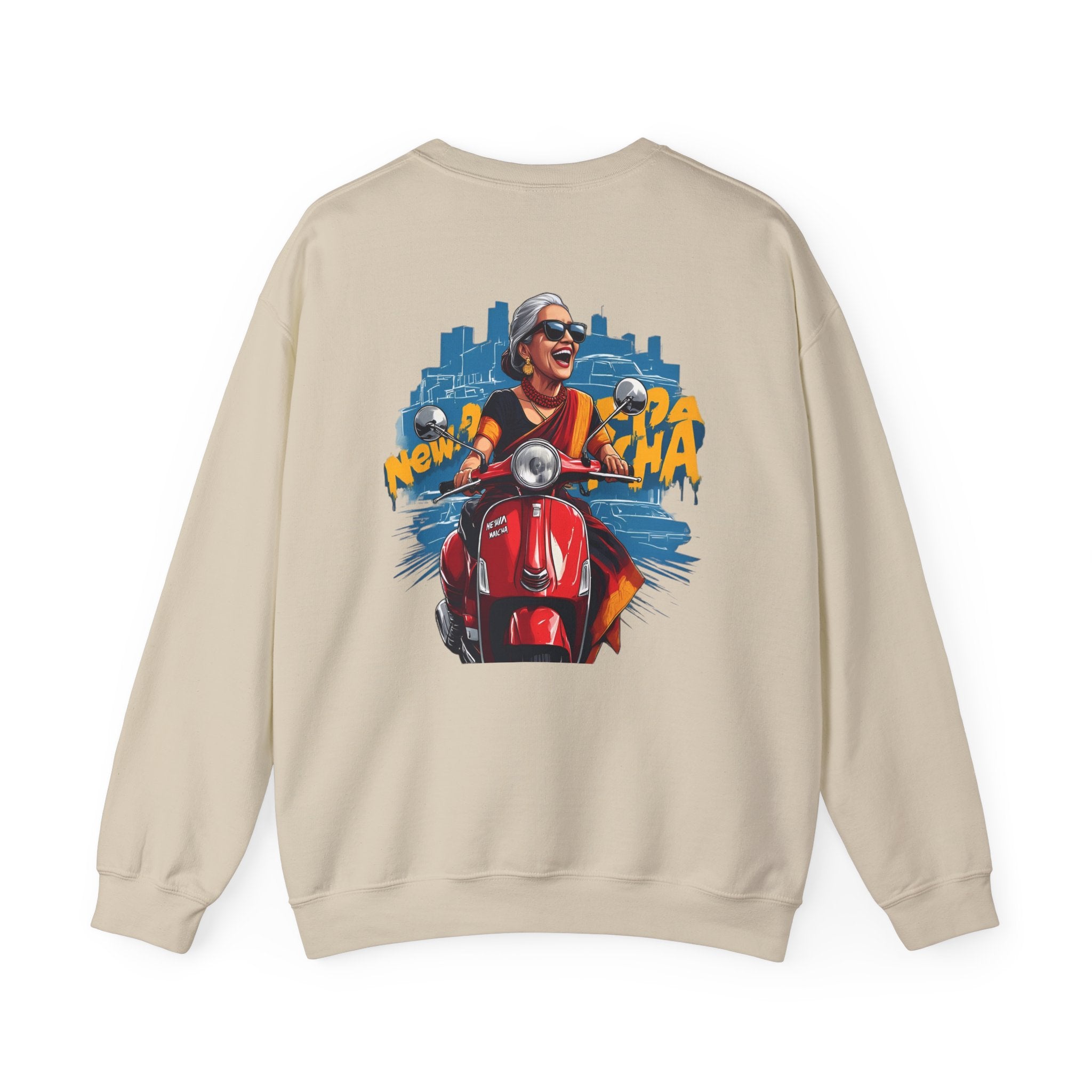 Crewneck Sweatshirt - New York City Scooter Ride Graphic