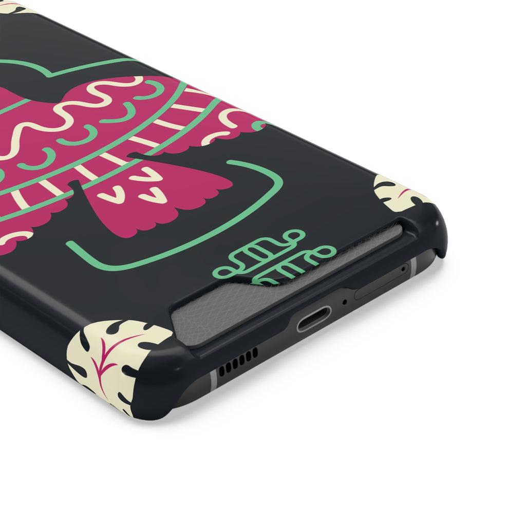 Vibrant Phone Case with Card Holder, Stylish Phone Accessory, Colorful Gift for Her, Boho Phone Cover, Trendy Mobile Case