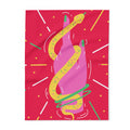 Vibrant Snake Hand Fleece Blanket