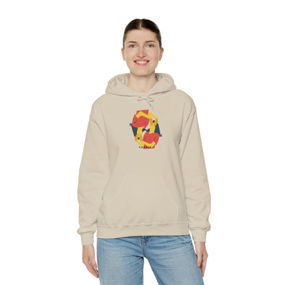 Fox Recycling Symbol Hoodie — Geometric Fox Eco-Friendly Design