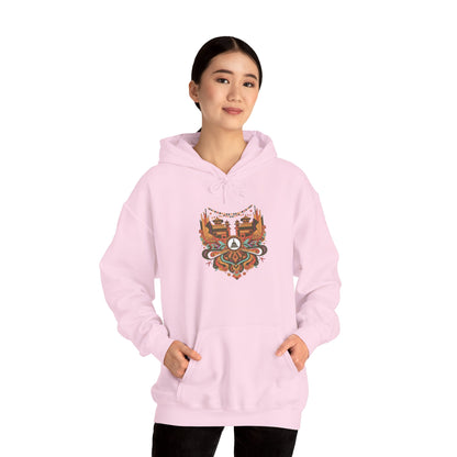 Spiritual Mandala Buddha Hoodie — Colorful Meditation Graphic Sweatshirt