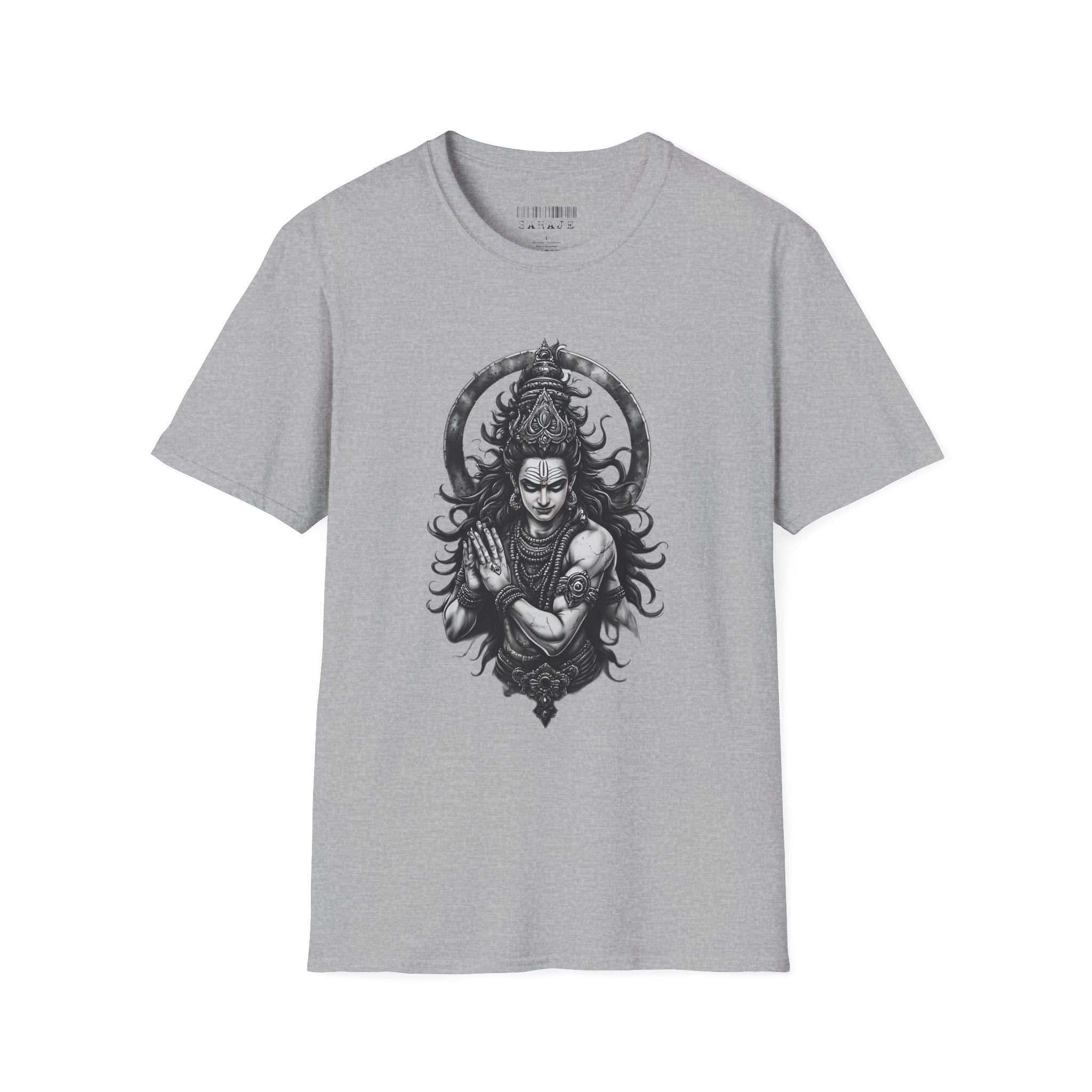 Shiva Portrait T‑Shirt – Intricate Hindu Deity Art Tee